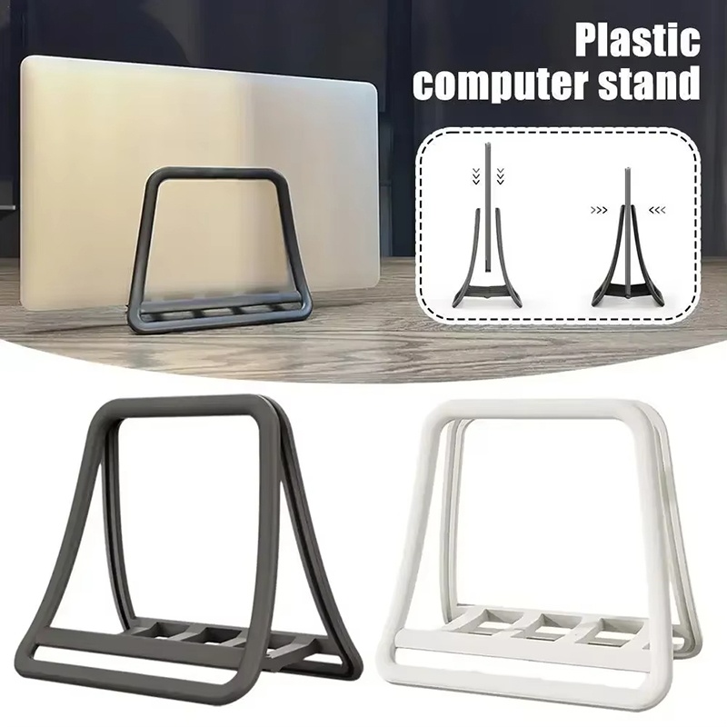 Desk Setup Macbook - Anti-Slip Vertical Laptop Stand Detachable Laptops