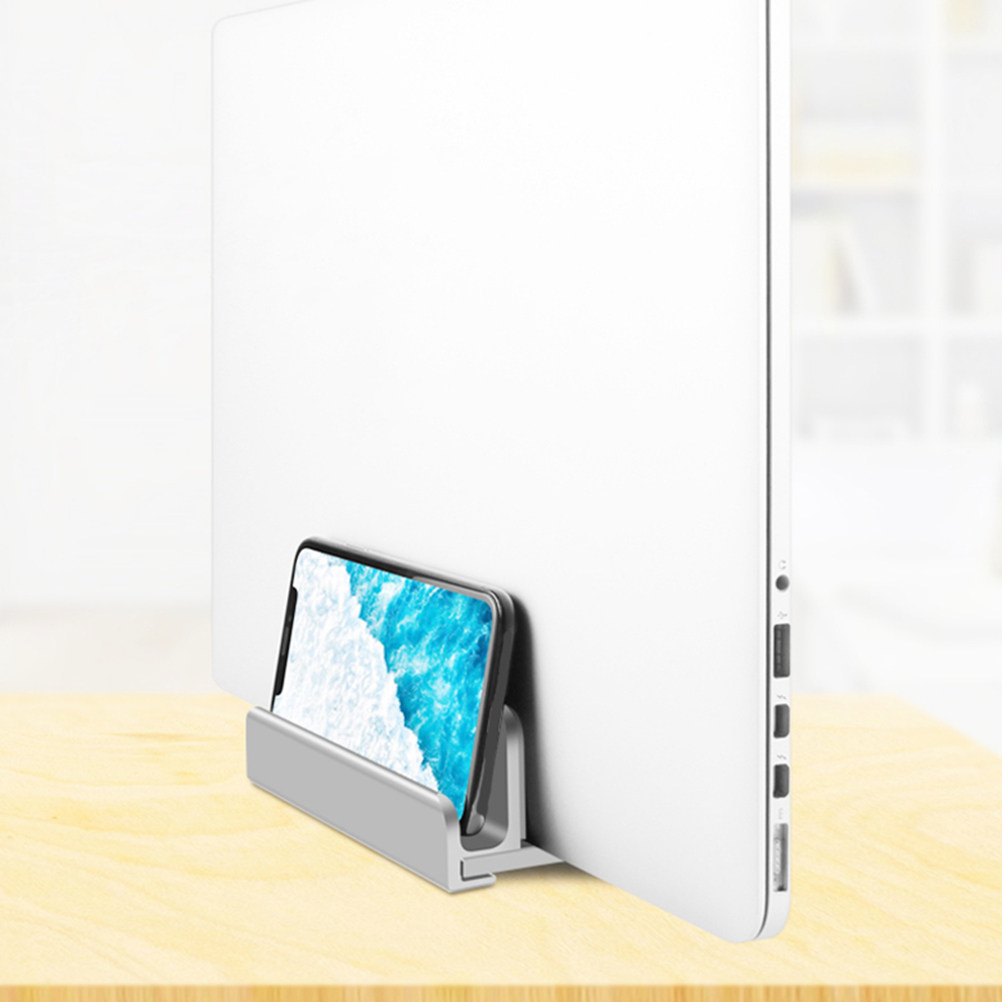 Vertical Laptop Stand - Aluminum Laptop Stand Holder 3-Slot Vertical