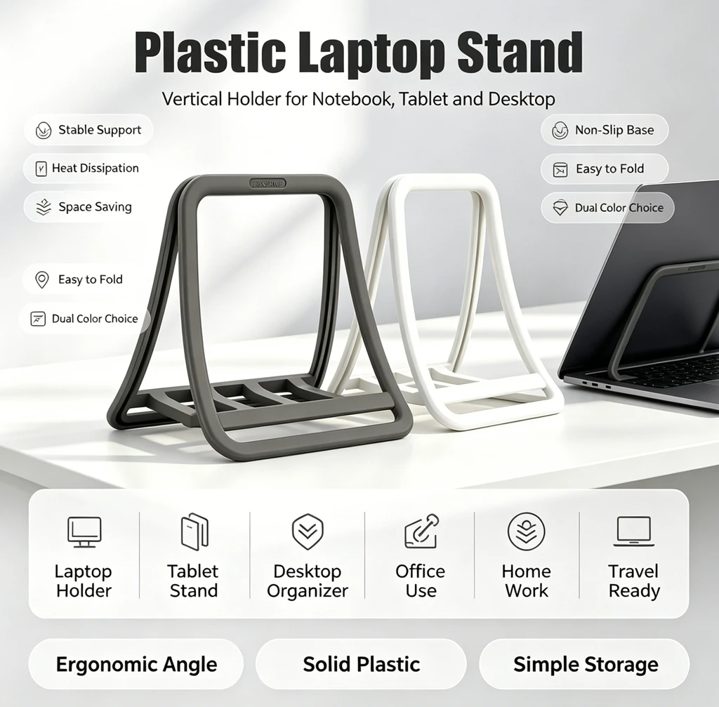 Vertical Laptop Stand Notebook - Desk Setup Macbook recension och pris