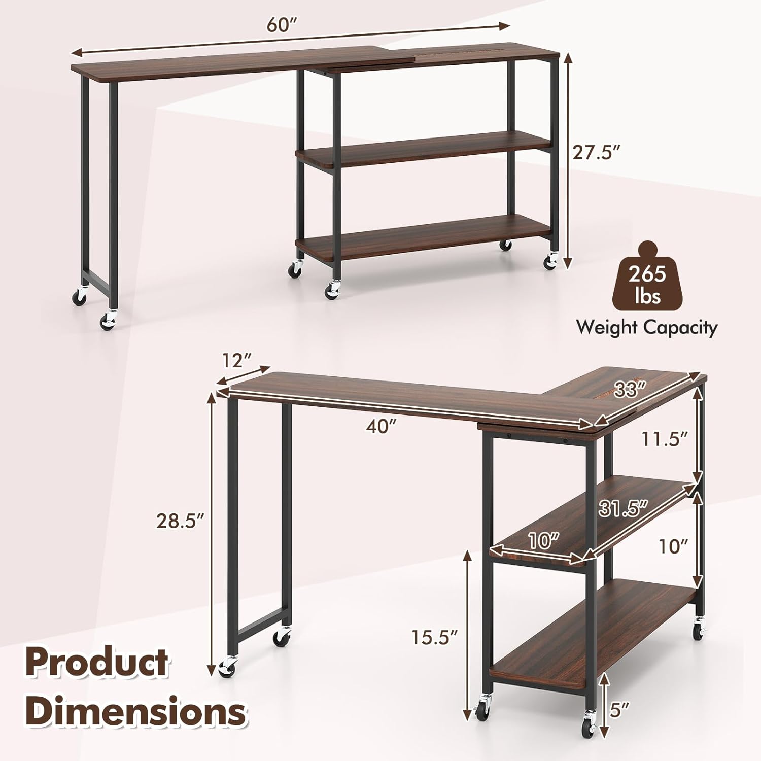 360° Rotating Side Table with  - Desk Setup Maker recension och pris