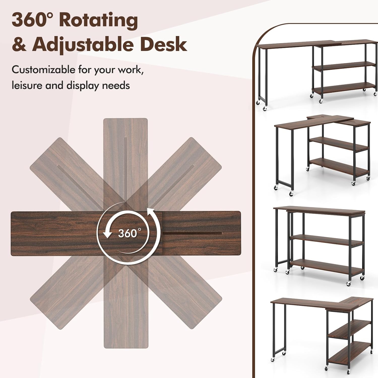 360° Rotating Side Table with  - Desk Setup Maker recension och pris