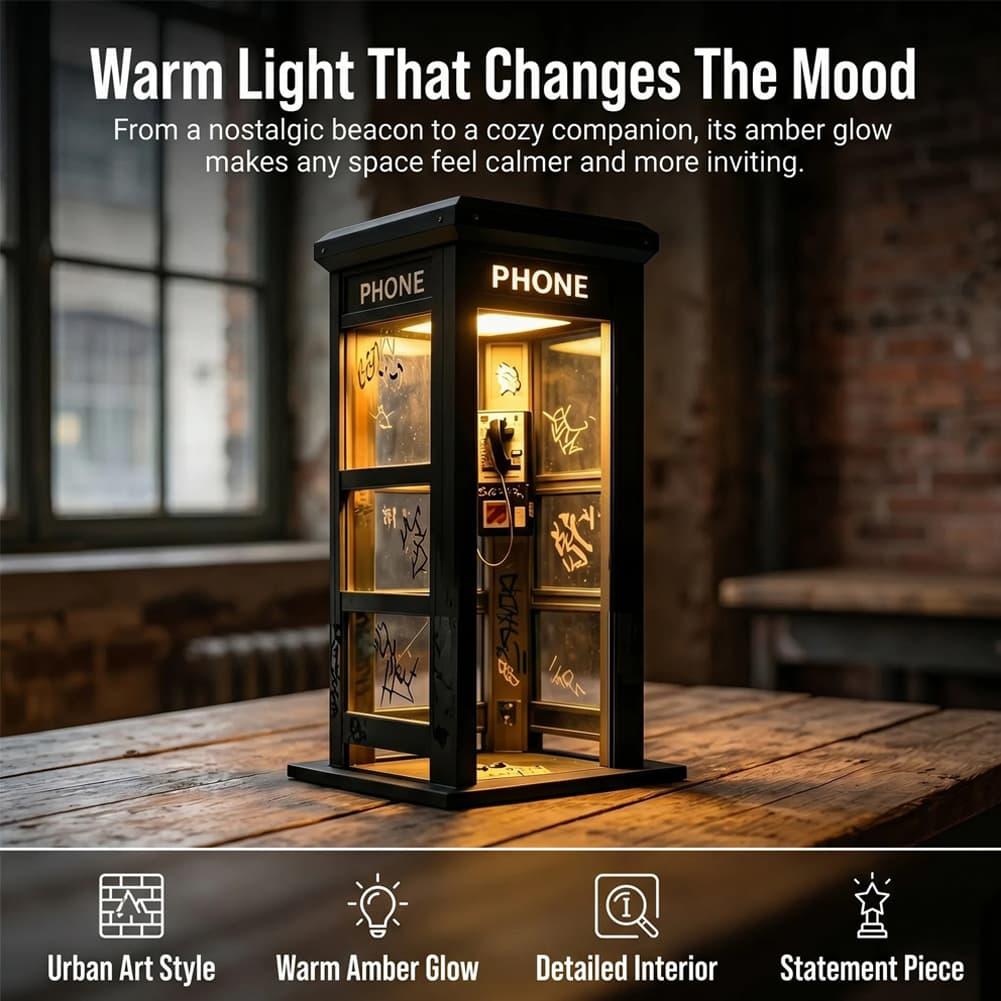 Retro Graffiti Phone Booth Tab - Desk Setup Light recension och pris