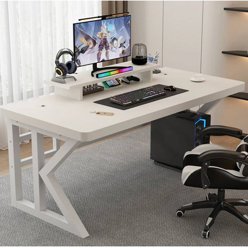 Shaped L Gaming Desk Table Pli - Desk Setup Laptop And Monitor recension och pris