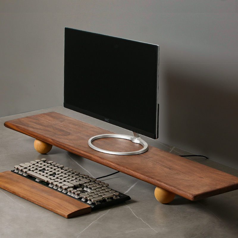 Solid Wood Monitor Riser Lapto - Desk Setup Laptop And Monitor recension och pris
