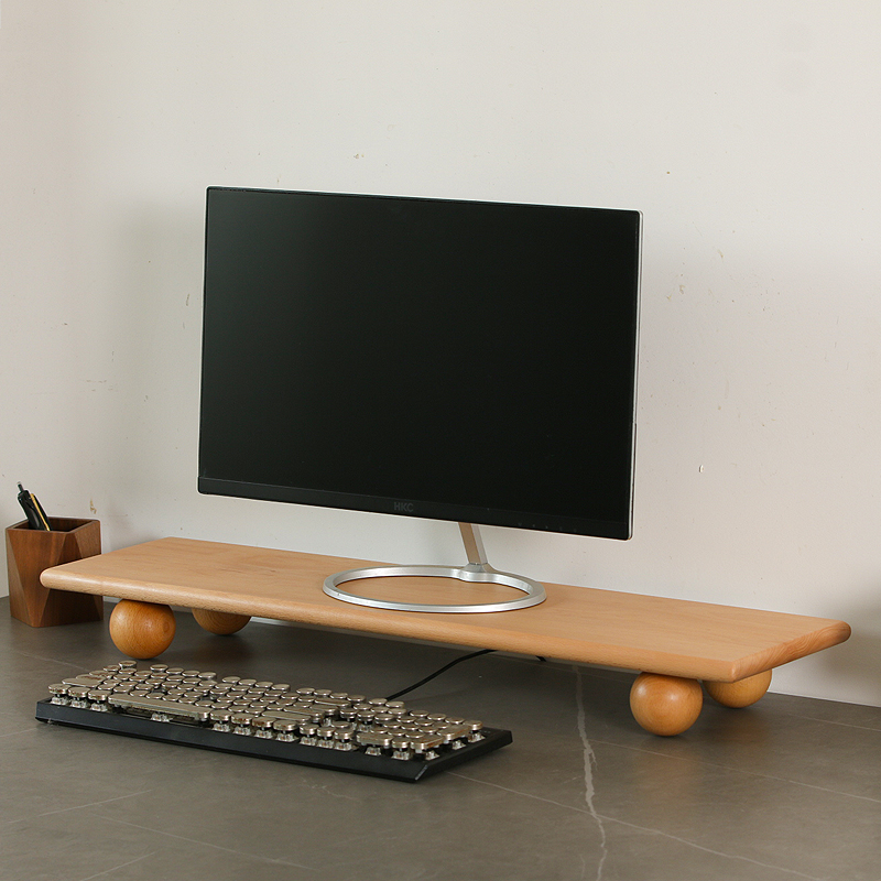 Solid Wood Monitor Riser Lapto - Desk Setup Laptop And Monitor recension och pris