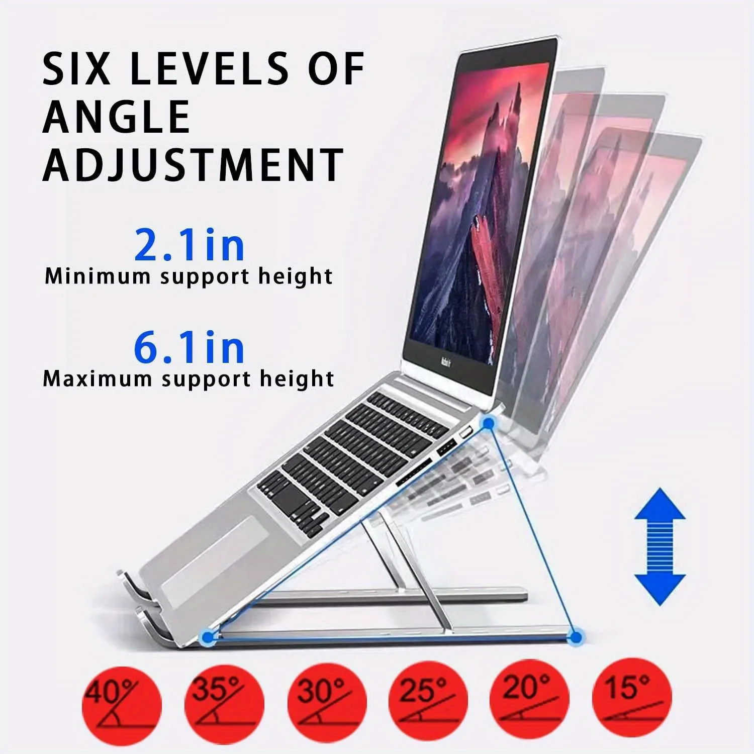 Foldable Aluminum Laptop Riser - Desk Setup Macbook recension och pris