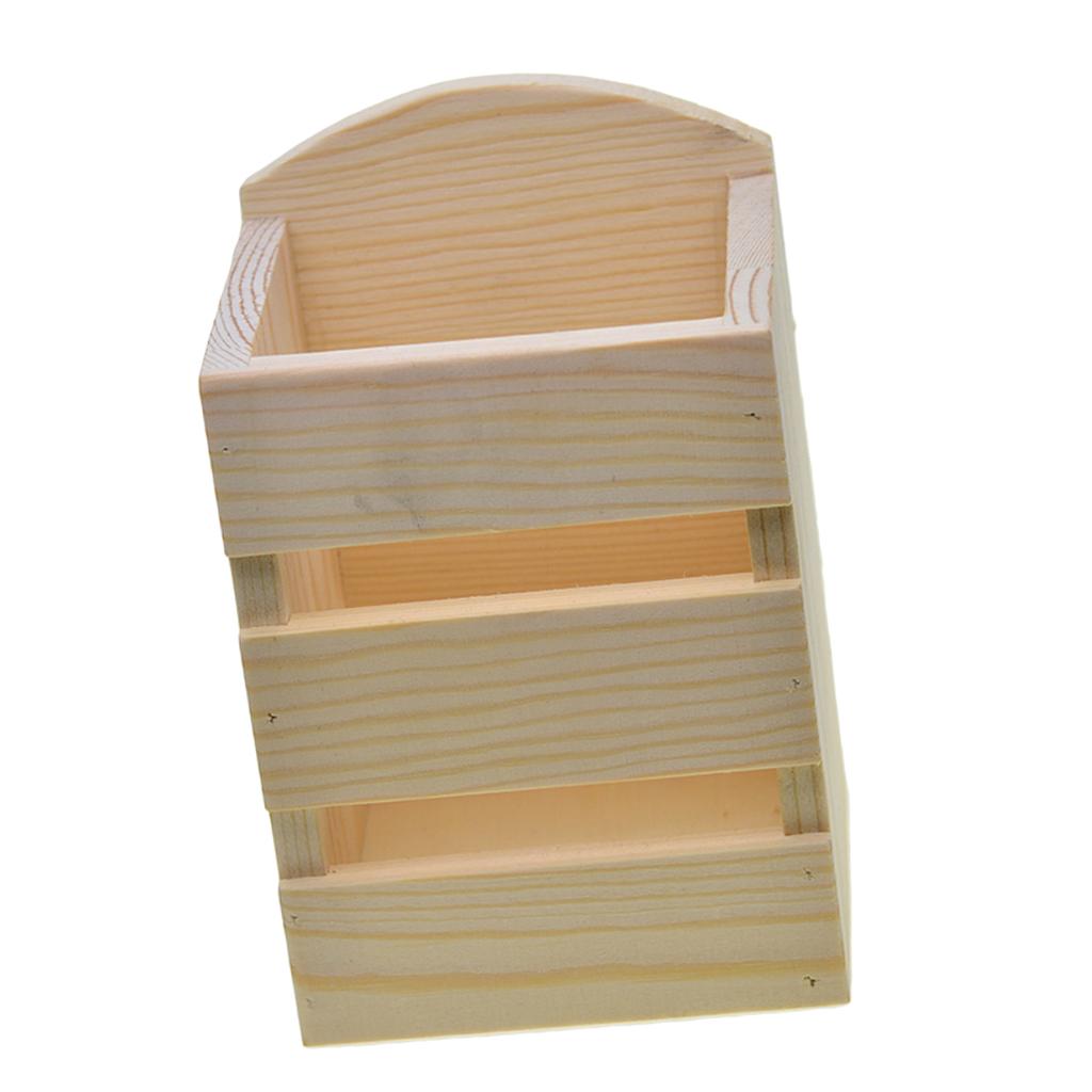 Natural Wood Pen Holder Plain  - Desk Setup Minimal recension och pris