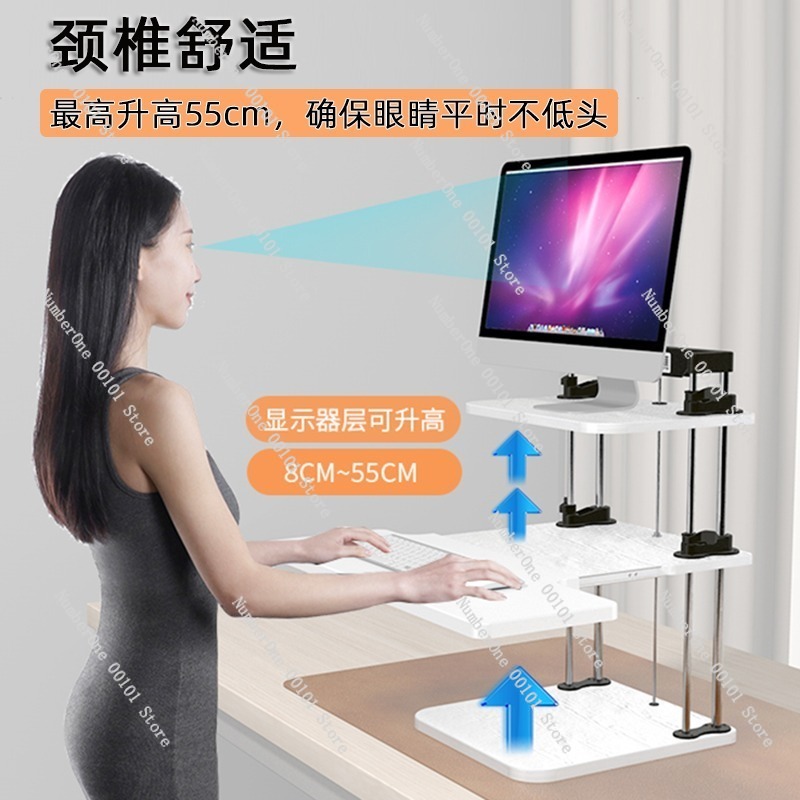 Height-Adjustable Standing Des - Desk Setup Laptop And Monitor recension och pris