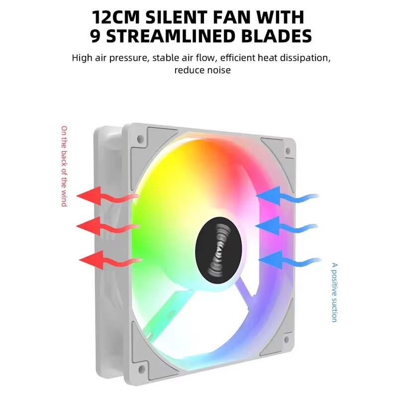 120mm PC Case Fan 12V RGB Cycl - Desk Setup Light recension och pris