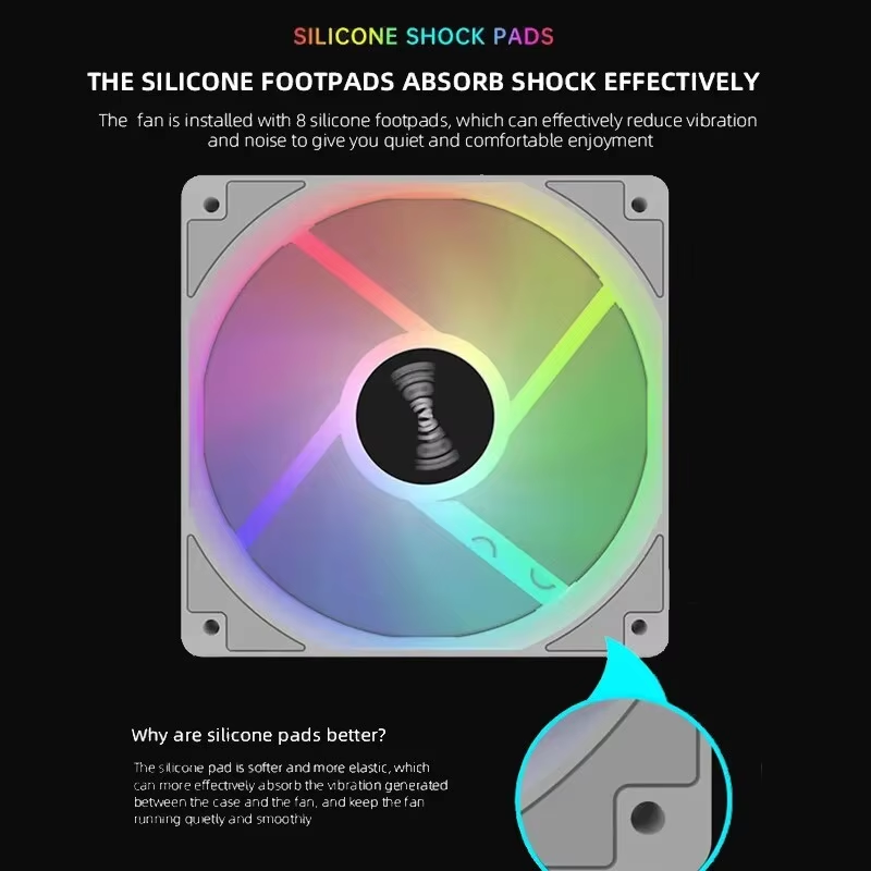 120mm PC Case Fan 12V RGB Cycl - Desk Setup Light recension och pris