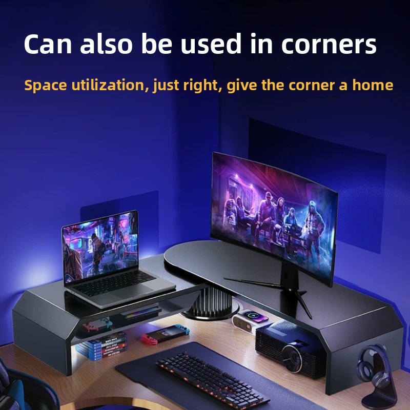 Gaming Dual Monitor Stand Offi - Desk Setup Laptop And Monitor recension och pris
