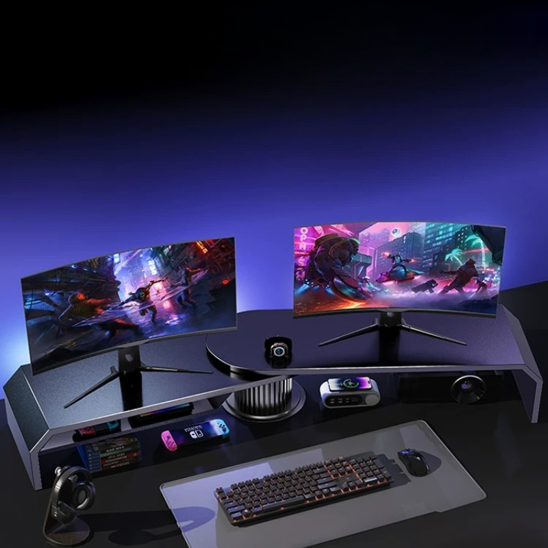 Gaming Dual Monitor Stand Offi - Desk Setup Laptop And Monitor recension och pris