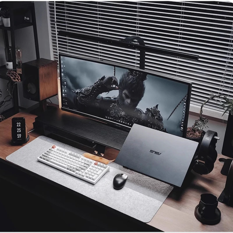 Modular Walnut Monitor Stand f - Desk Setup Laptop And Monitor recension och pris