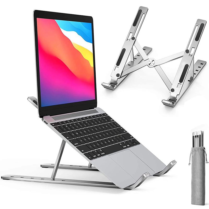 Foldable Aluminum Laptop Stand - Desk Setup Macbook recension och pris