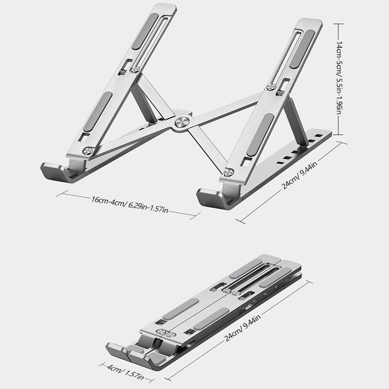 Foldable Aluminum Laptop Stand - Desk Setup Macbook recension och pris