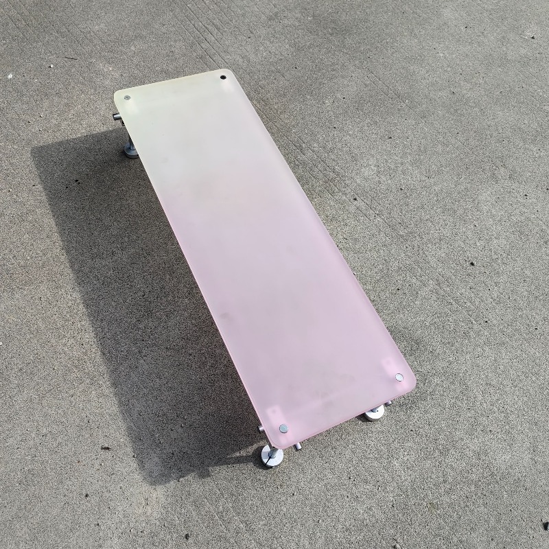 ‌Aesthetic Pink Gradient Acryl - Desk Setup Laptop And Monitor recension och pris