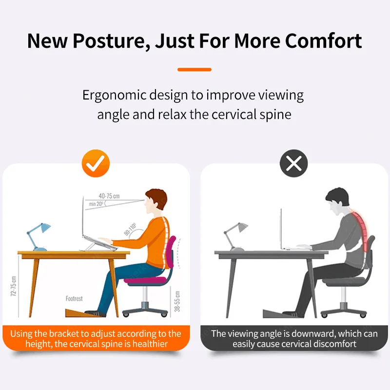 Foldable Laptop Stand Portable - Desk Setup Macbook recension och pris