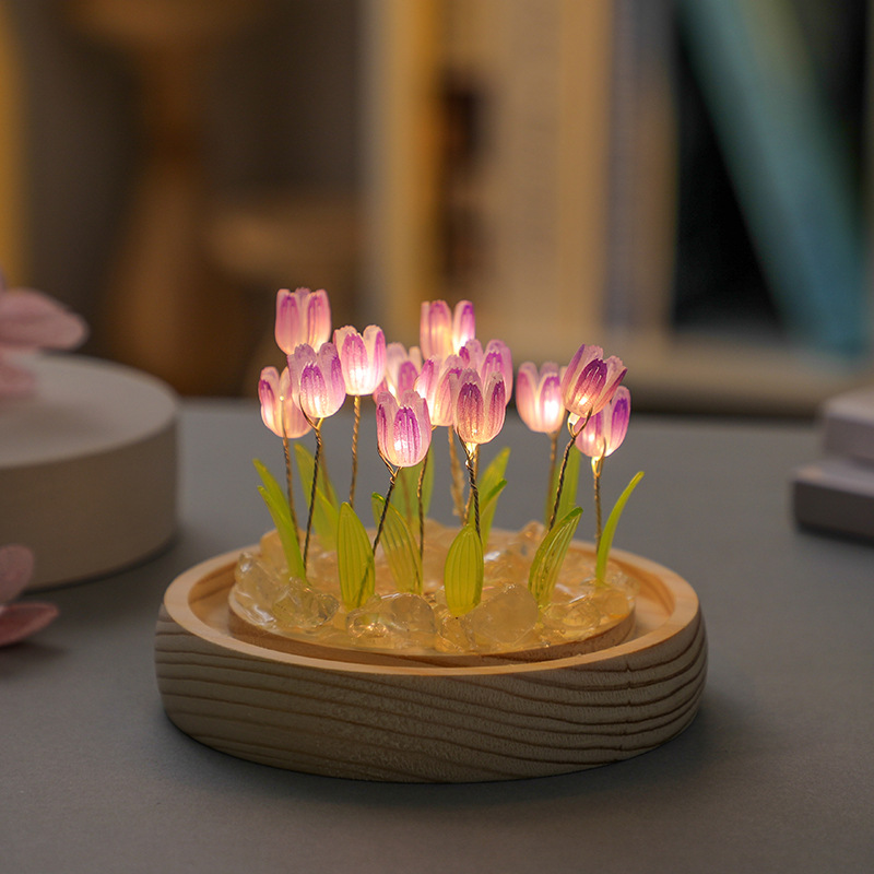 Handmade Tulip Night Lght Hand - Desk Setup Light recension och pris