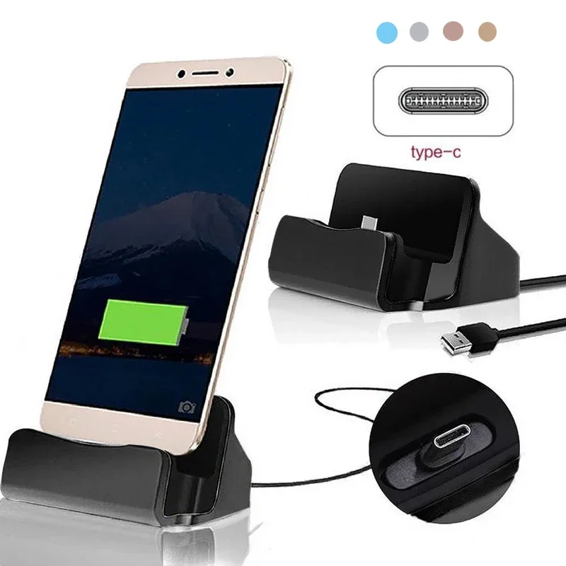 Type C USB Dock Charger Phone  - Desk Setup Table recension och pris