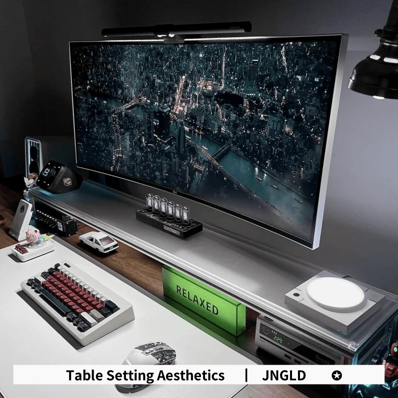 Aluminum Monitor Stand Acrylic - Desk Setup Laptop And Monitor recension och pris