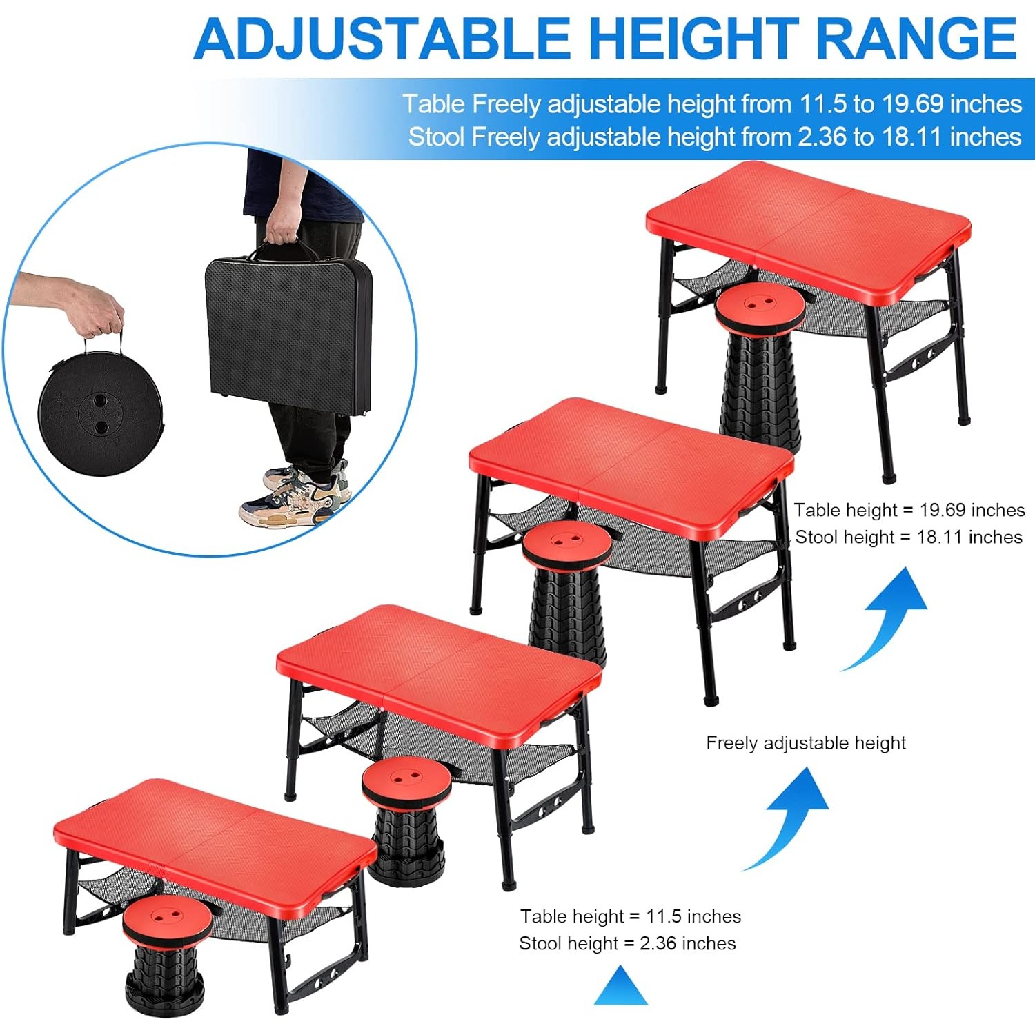 Retractable Folding Table & St - Desk Setup Maker recension och pris